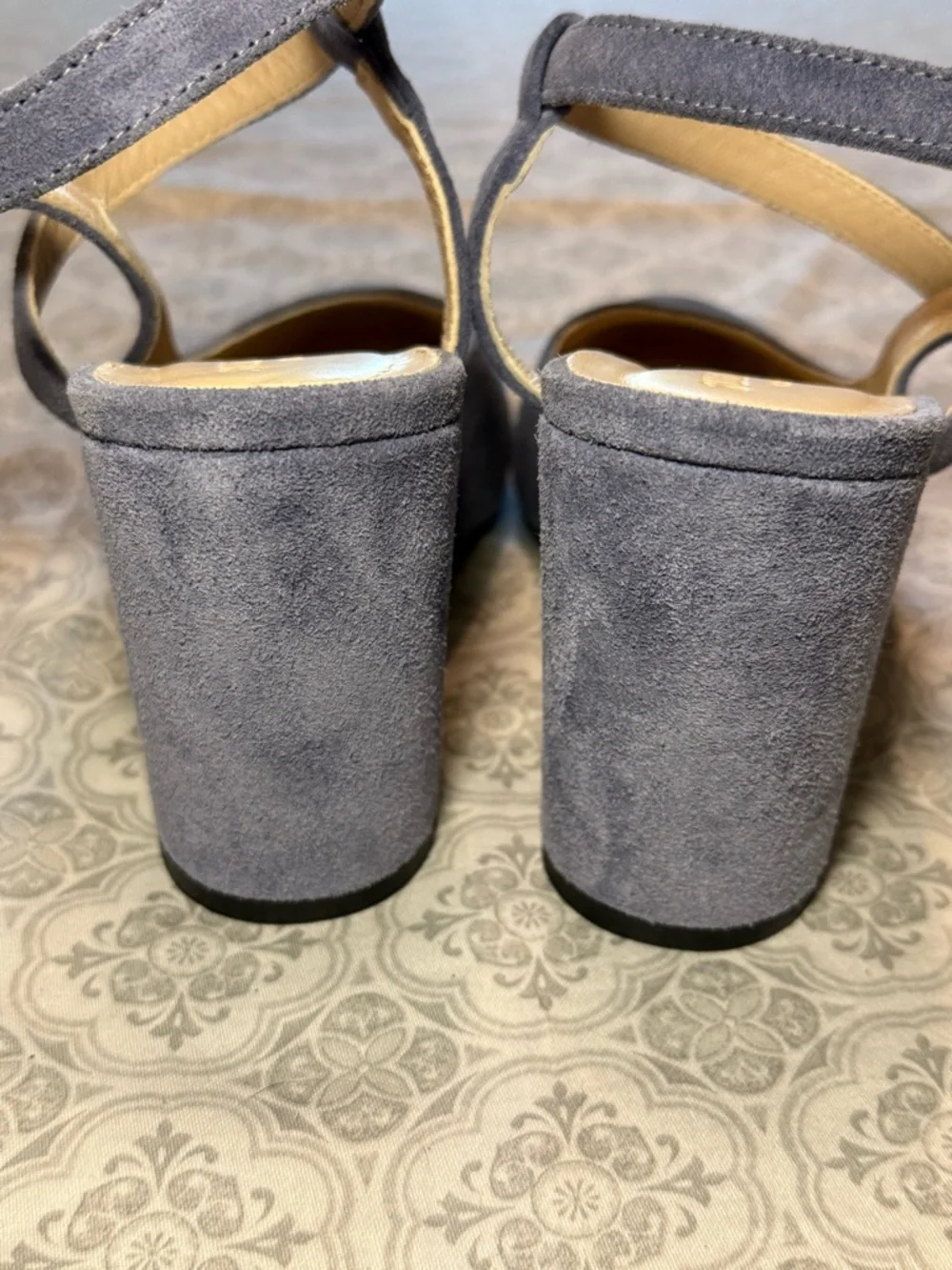 Sundance Women's Viloria Blue Leather Suede Heels size 38